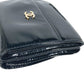 CHANEL CC CC Mark logo Compact wallet Trifold wallet enamel Black Used