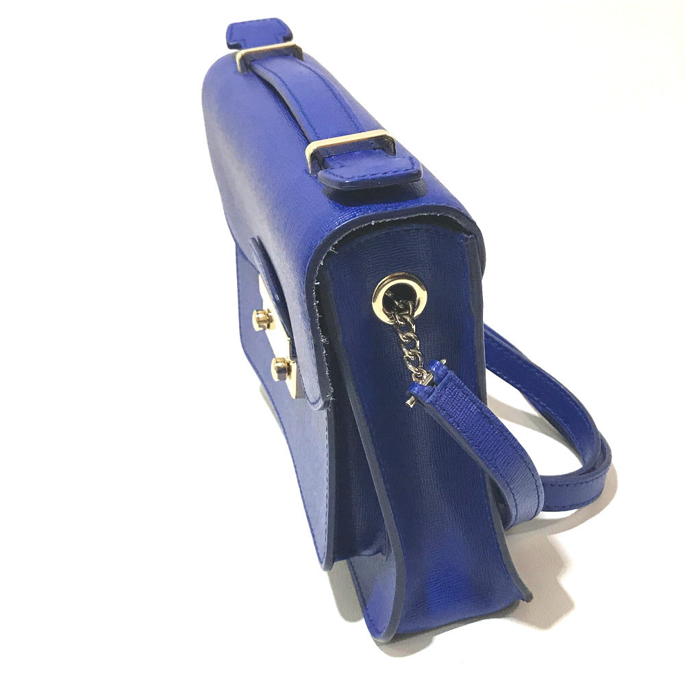 FURLA ジュリア カバン 2WAY ショルダーバッグ レザー レディース ブルー
