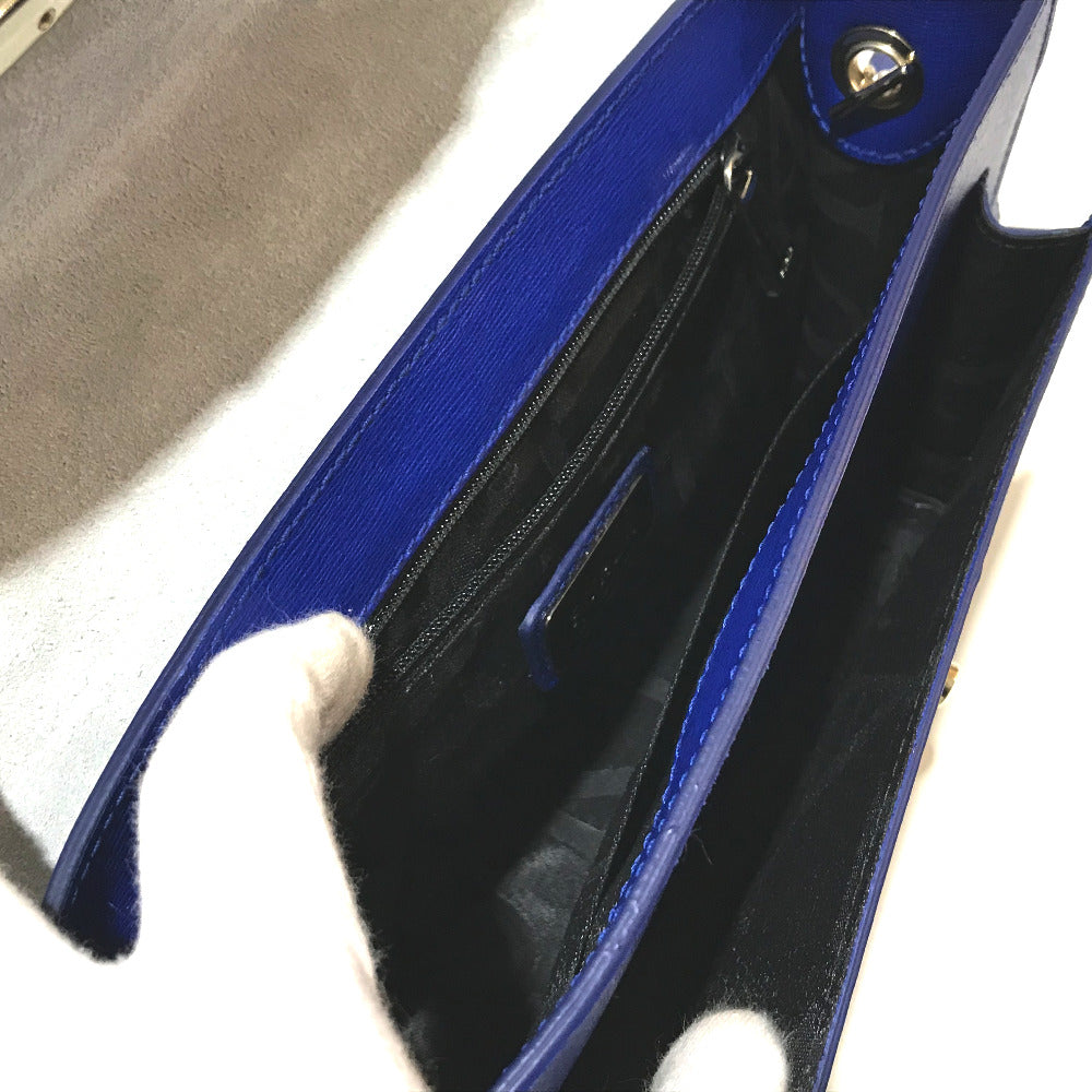 FURLA ジュリア カバン 2WAY ショルダーバッグ レザー レディース ブルー