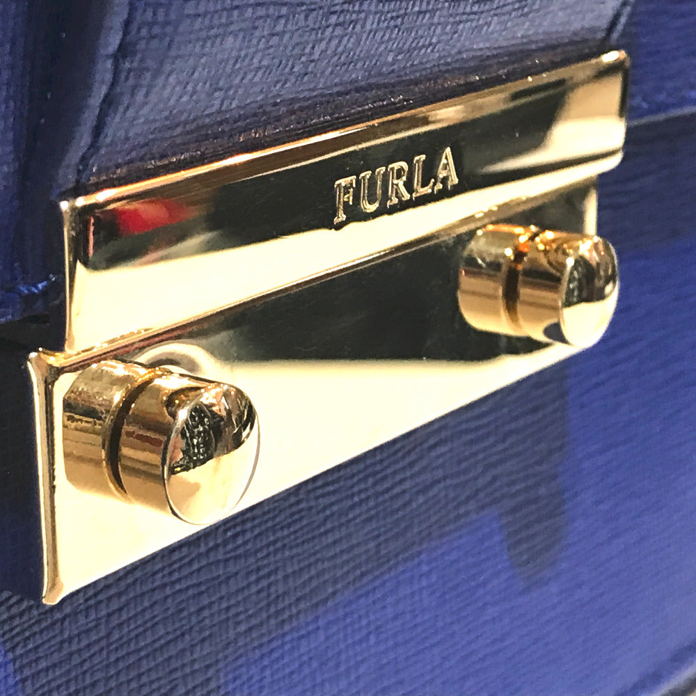 FURLA ジュリア カバン 2WAY ショルダーバッグ レザー レディース ブルー