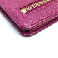 BVLGARI ブルガリブルガリ パスケース 2つ折り財布 カーフレザー レディース フーシャピンク×レッド
