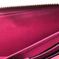 LOUIS VUITTON M91597 Monogram Vernis Zippy Wallet, Patent Leather, Women's, Rose Andiane, Dark Pink
