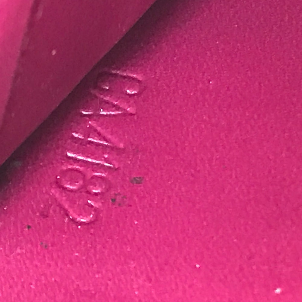 LOUIS VUITTON M91597 Monogram Vernis Zippy Wallet, Patent Leather, Women's, Rose Andiane, Dark Pink