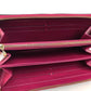 LOUIS VUITTON M91597 Monogram Vernis Zippy Wallet, Patent Leather, Women's, Rose Andiane, Dark Pink