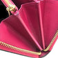 LOUIS VUITTON M91597 Monogram Vernis Zippy Wallet, Patent Leather, Women's, Rose Andiane, Dark Pink