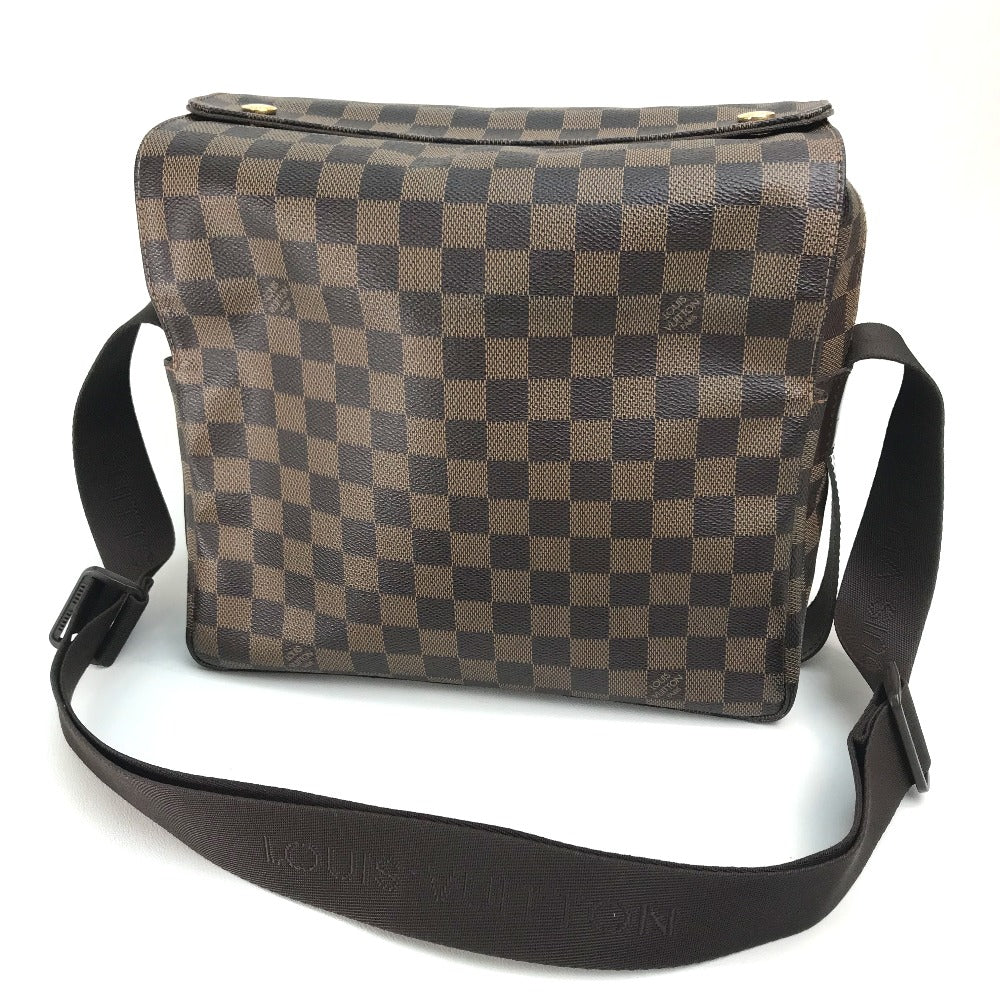 LOUIS VUITTON N45255 Damier Naviglio Messenger Bag Shoulder Bag Damier Canvas Women's Ebene Brown