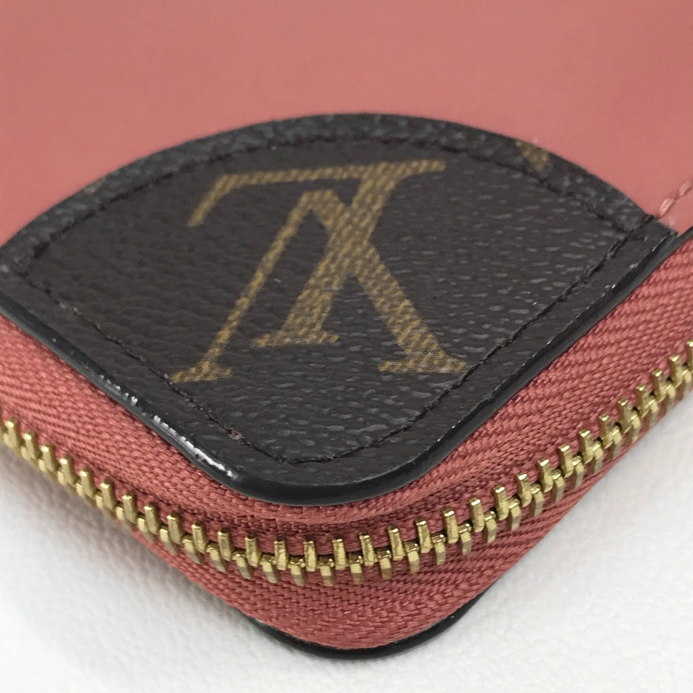LOUIS VUITTON M62318 Monogram Zippy Venice Long Wallet Patent Leather Women's Ville Rose Pink Beige