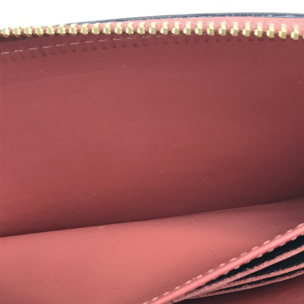 LOUIS VUITTON M62318 Monogram Zippy Venice Long Wallet Patent Leather Women's Ville Rose Pink Beige