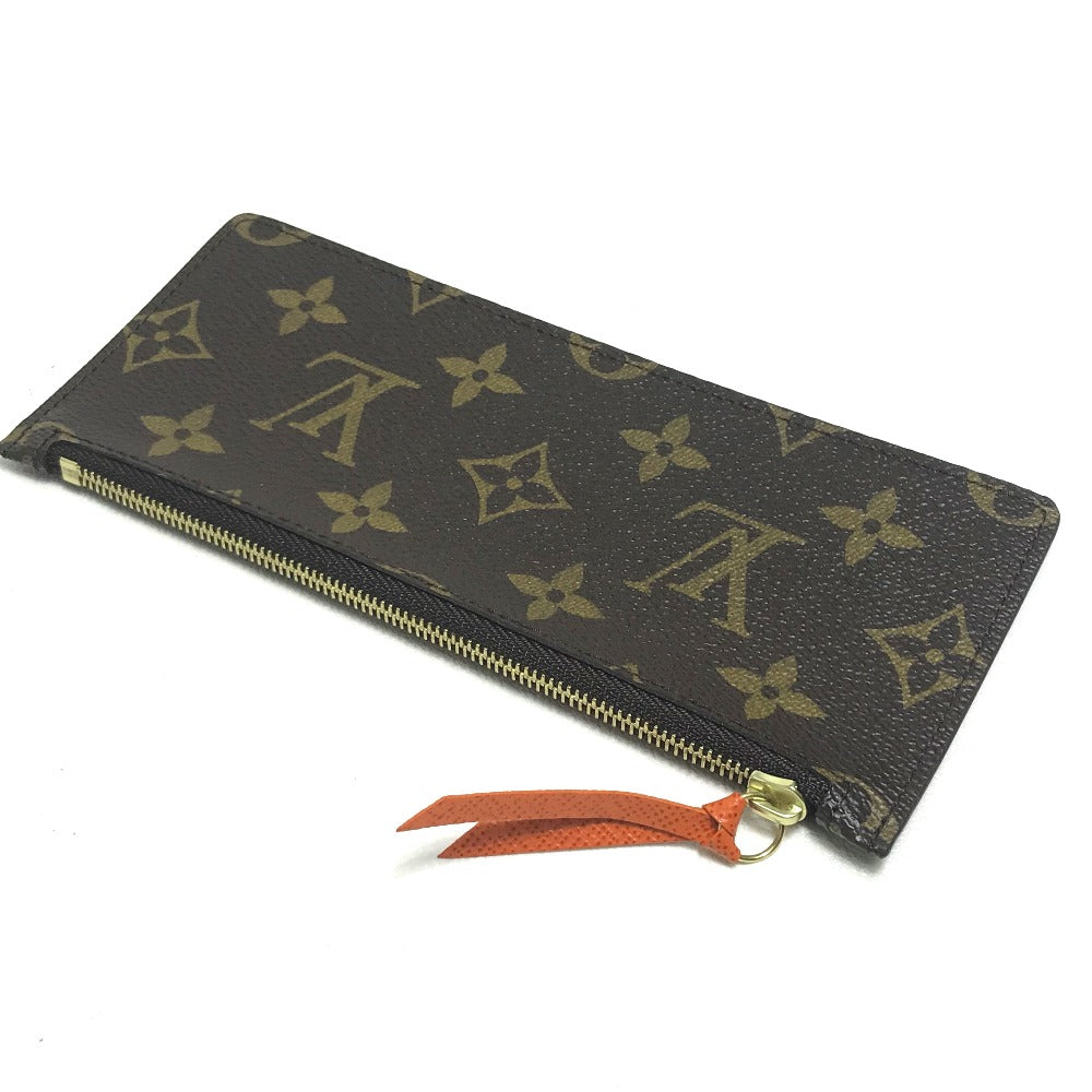 LOUIS VUITTON Portefeuille Josephine Long Wallet with Coin Case, Monogram Canvas, Women's, Orange, Brown x Orange