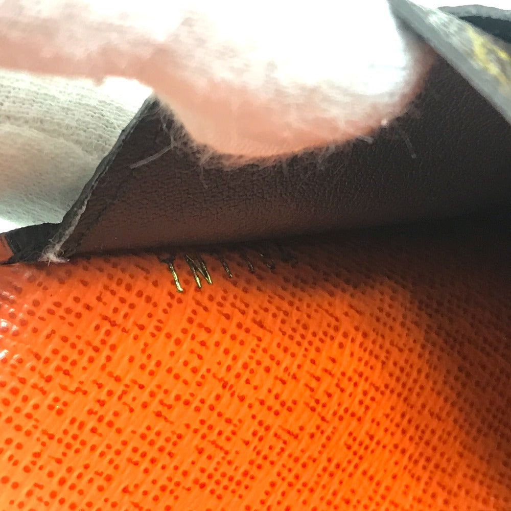 LOUIS VUITTON Portefeuille Josephine Long Wallet with Coin Case, Monogram Canvas, Women's, Orange, Brown x Orange