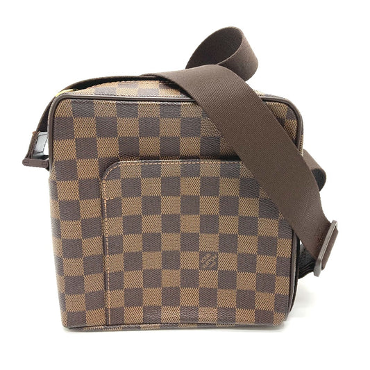 LOUIS VUITTON N41442 Damier Olaf PM Shoulder Bag, Pochette, Damier Canvas, Unisex, Ebene Brown