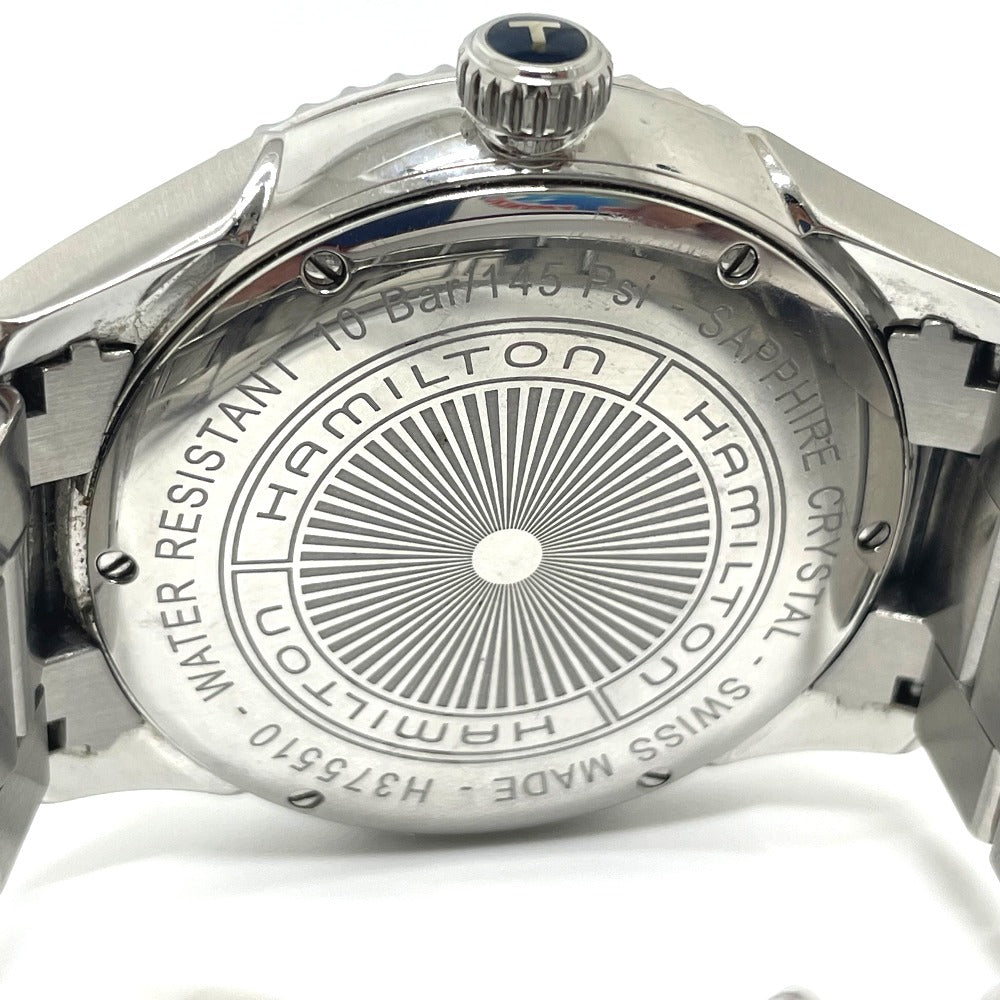 HAMILTON H375510 ジャズマスター クォーツ デイデイト ウォッチ 腕時計 SS メンズ シルバー