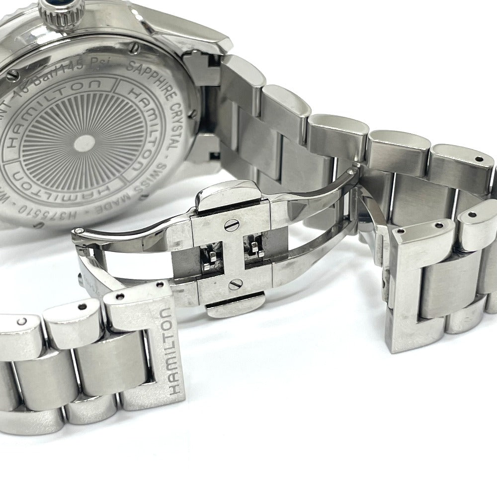 HAMILTON H375510 ジャズマスター クォーツ デイデイト ウォッチ 腕時計 SS メンズ シルバー