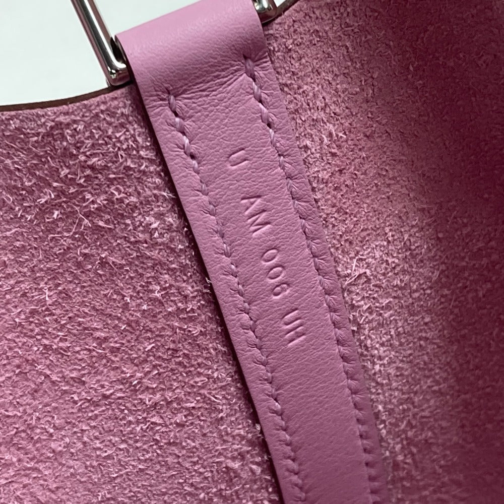 HERMES ピコタンロック ミクロ マイクロ 14 ラッキーデイジー ハンドバッグ スイフト レディース モーヴシルベストル ピンク