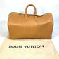 LOUIS VUITTON M55609 トラベルバッグ キーポル バンドリエール 50 カバン 旅行バッグ ボストンバッグ ヌメ革 ユニセックス ベージュ