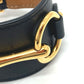 HERMES Horsebit Accessory Bangle Bracelet in Swift Leather, Women's, Black