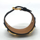 HERMES Horsebit Accessory Bangle Bracelet in Swift Leather, Women's, Black