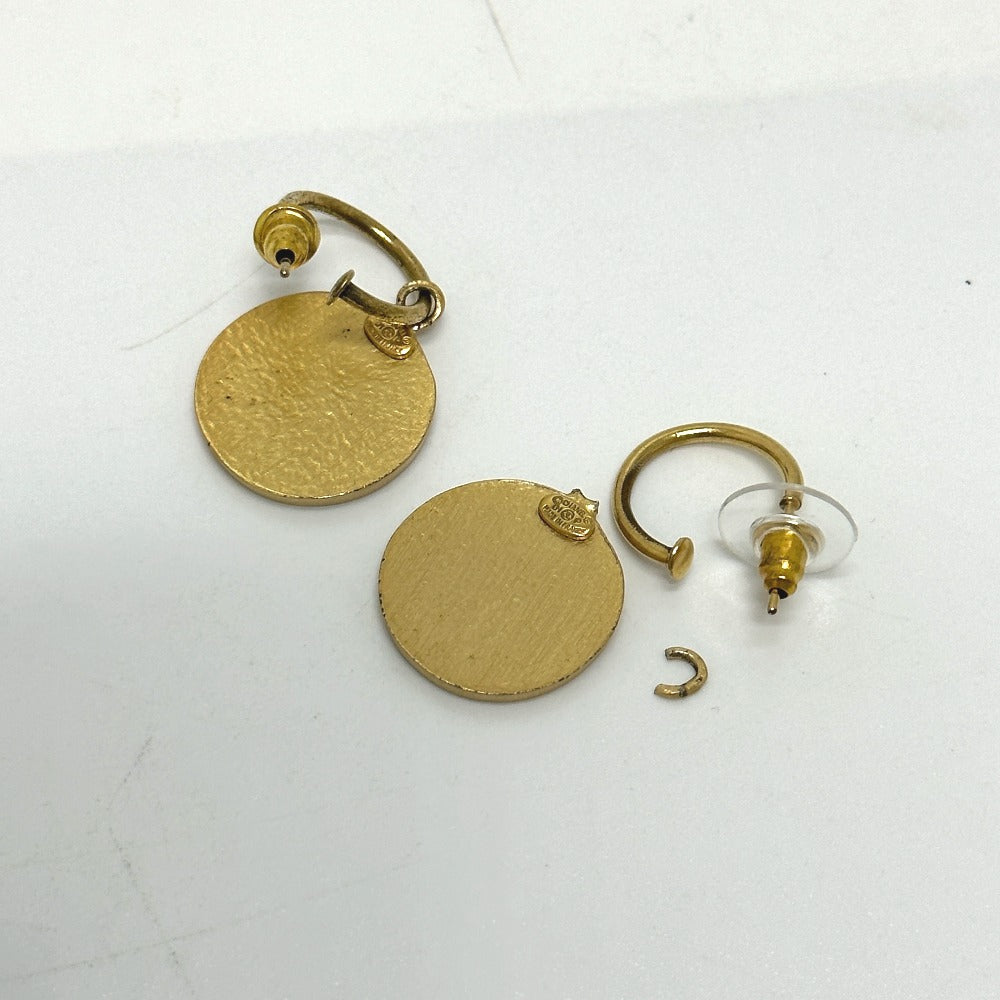 CHANEL ココマーク CC 01P ピアス GP レディース レッド
