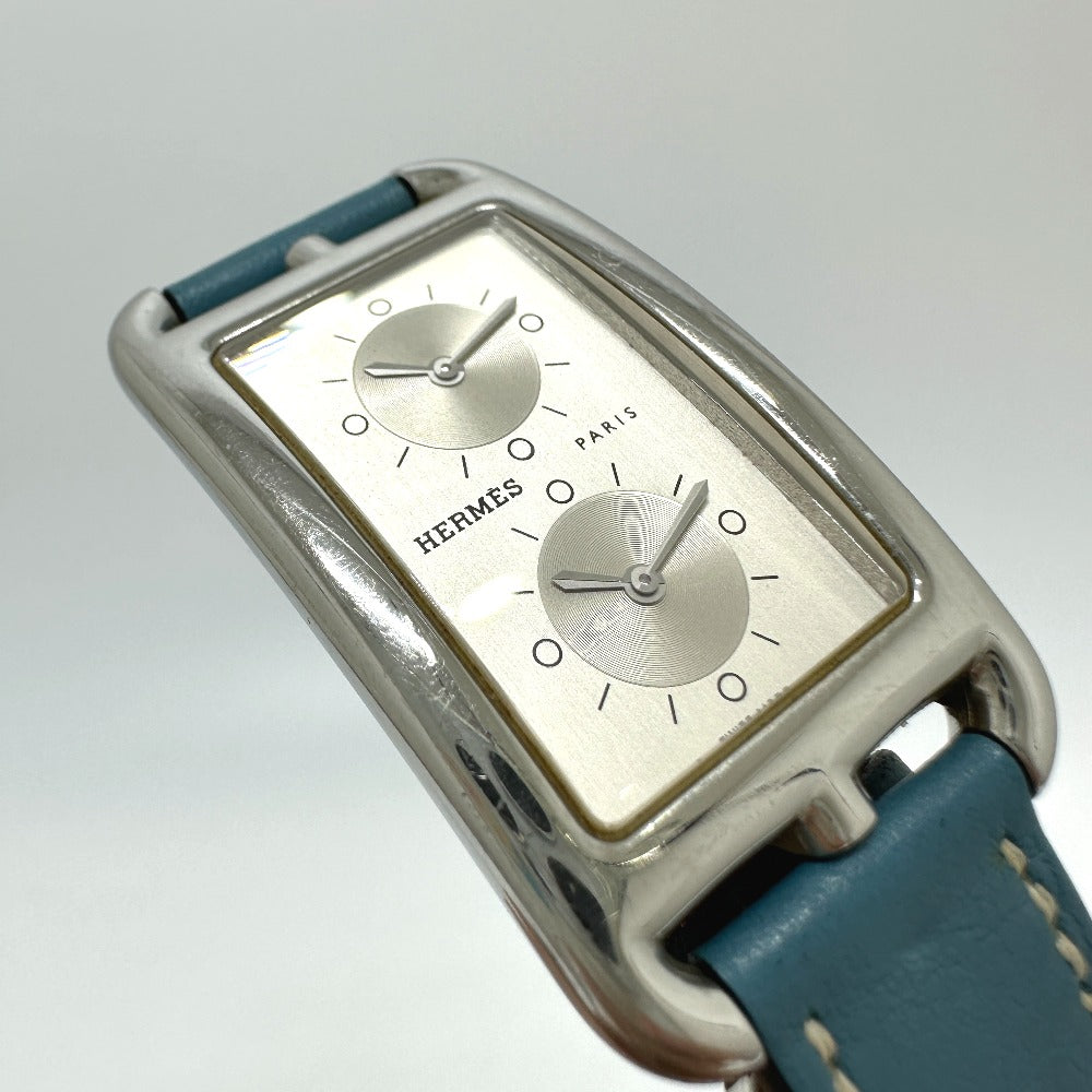 HERMES CC3-510 ケープコッド ドゥーゾーン 2タイムゾーン 腕時計 SS レディース - brandshop-reference