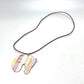 HERMES Tattersall Tatouage GM Jungle Love Rainbow Enamel Necklace in Rouge Grenat Multicolor