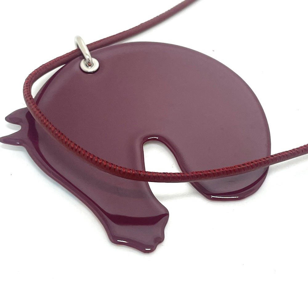 HERMES Tattersall Tatouage GM Jungle Love Rainbow Enamel Necklace in Rouge Grenat Multicolor