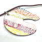 HERMES Tattersall Tatouage GM Jungle Love Rainbow Enamel Necklace in Rouge Grenat Multicolor