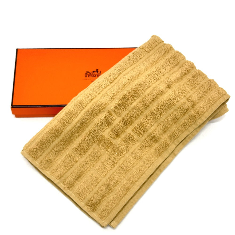 HERMES H Logo Labyrinth Face Towel, Cotton, Women's, Brown