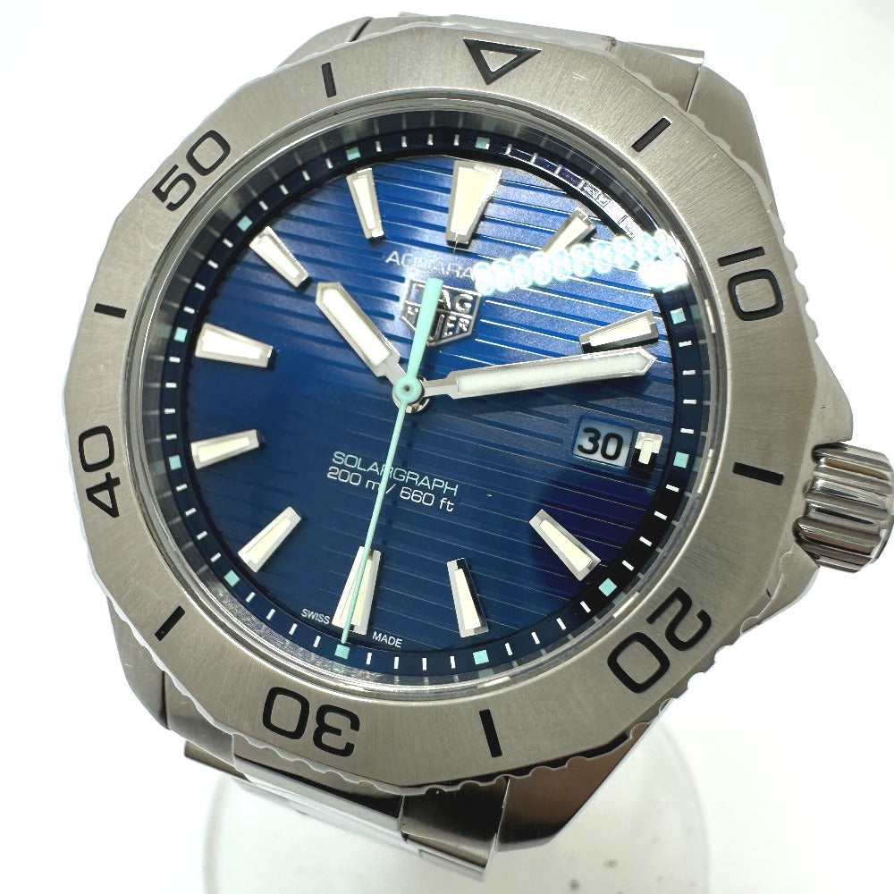 TAG HEUER WBP1113 プロフェッショナル200 アクアレーサー ソーラーグラフ クォーツ デイト 腕時計 SS メンズ - brandshop-reference