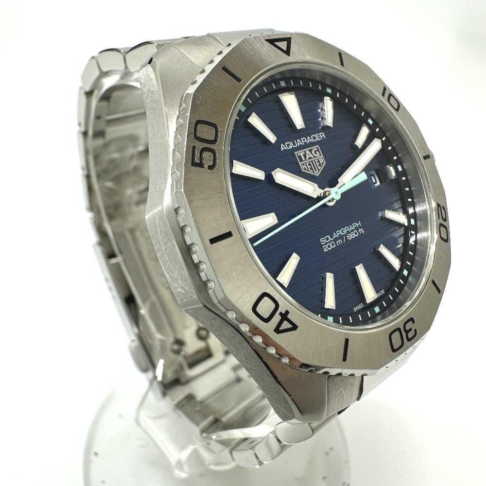 TAG HEUER WBP1113 プロフェッショナル200 アクアレーサー ソーラーグラフ クォーツ デイト 腕時計 SS メンズ - brandshop-reference