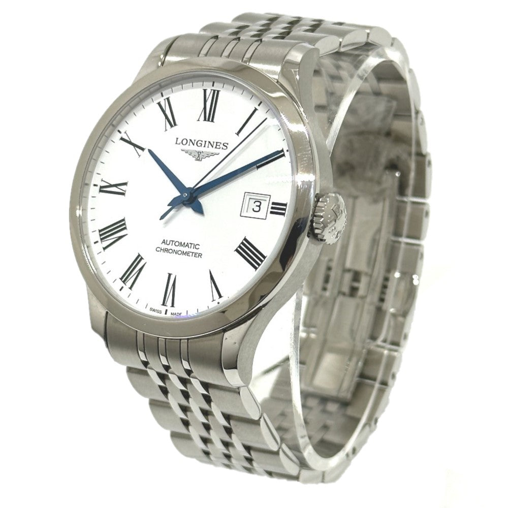 LONGINES L2.820.4.11.6 ウォッチ レコード クロノメーター 自動巻き デイト 腕時計 SS メンズ - brandshop-reference