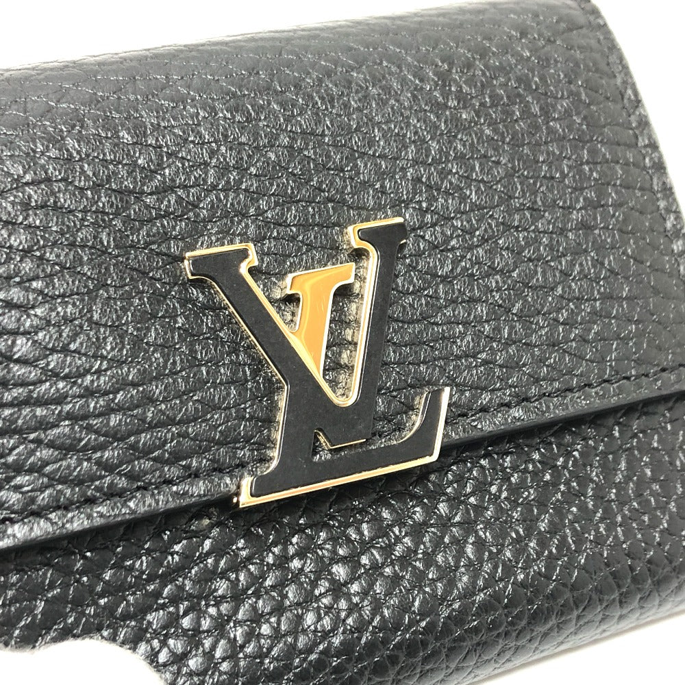 LOUIS VUITTON M68587 バイカラー ポルトフォイユ・カプシーヌ XS 財布 ウォレット コンパクトウォレット 3つ折り財布 トリヨンレザー レディース ノワール ブラック×ピンク