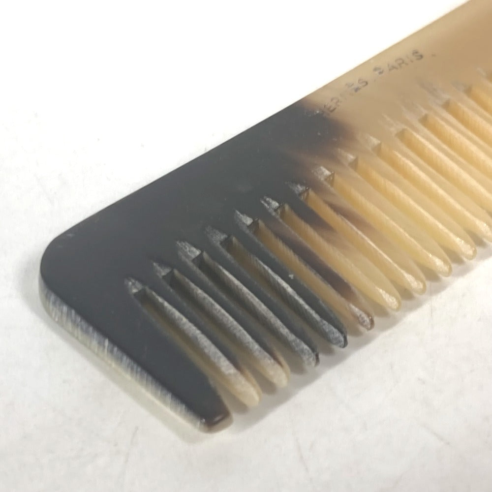 HERMES ヘアケア ケース付き アクセサリー ミニ 小物 コーム 櫛 ポーチ付き くし バッファローホーン ユニセックス ベージュ - brandshop-reference