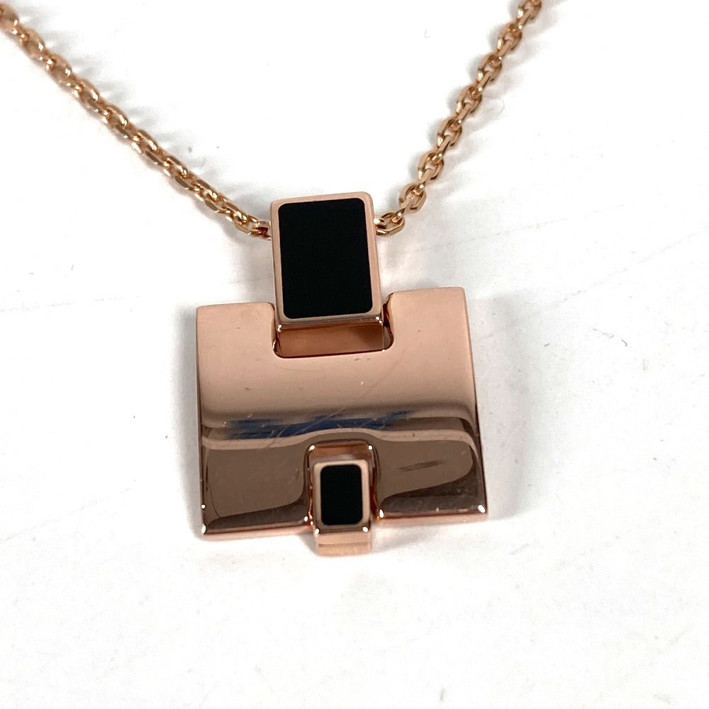 HERMES アクセサリー アイリーン チェーン Hロゴ ネックレス メタル レディース ブラック - brandshop-reference