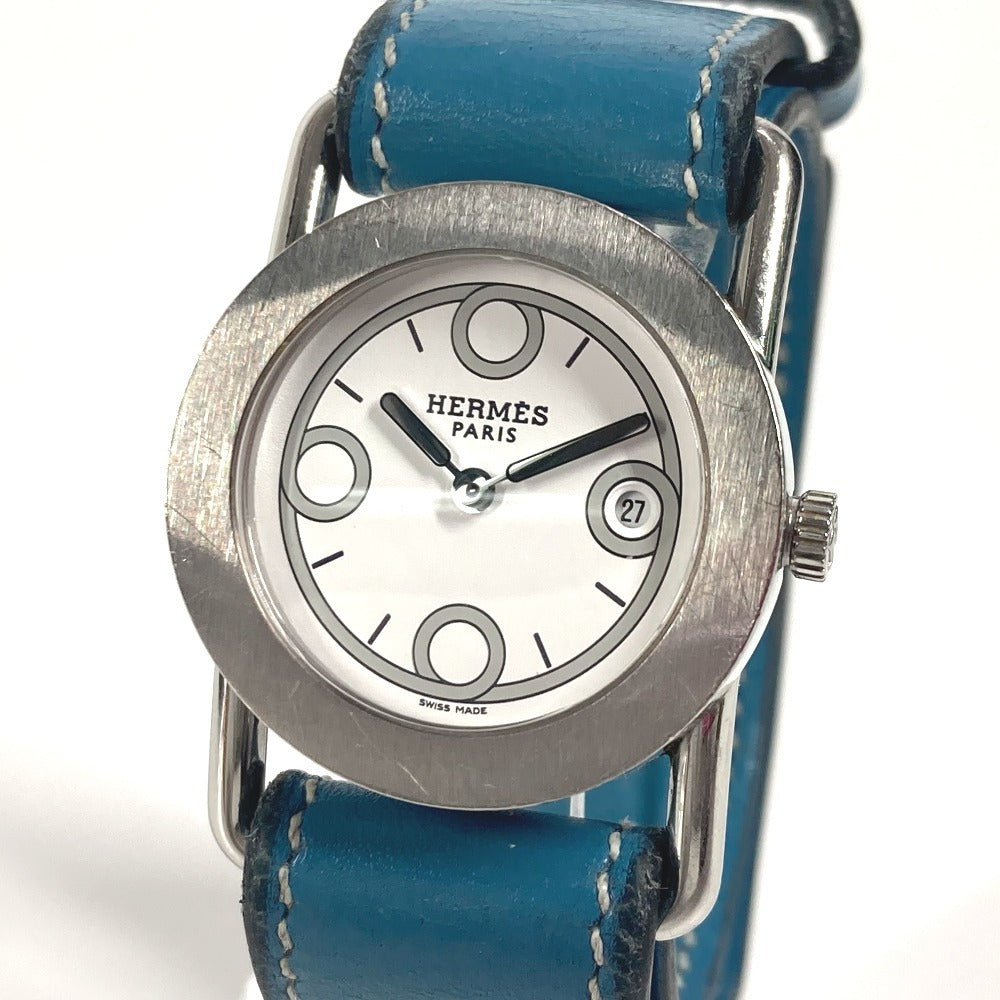 HERMES  BR1.210 バレニア ロンド レディースウォッチ 腕時計 SS レディース ブルージーン シルバー - brandshop-reference
