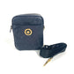 VERSACE メデューサ ロゴ 斜め掛け ポシェット カバン ショルダーバッグ レザー ユニセックス ネイビー - brandshop-reference