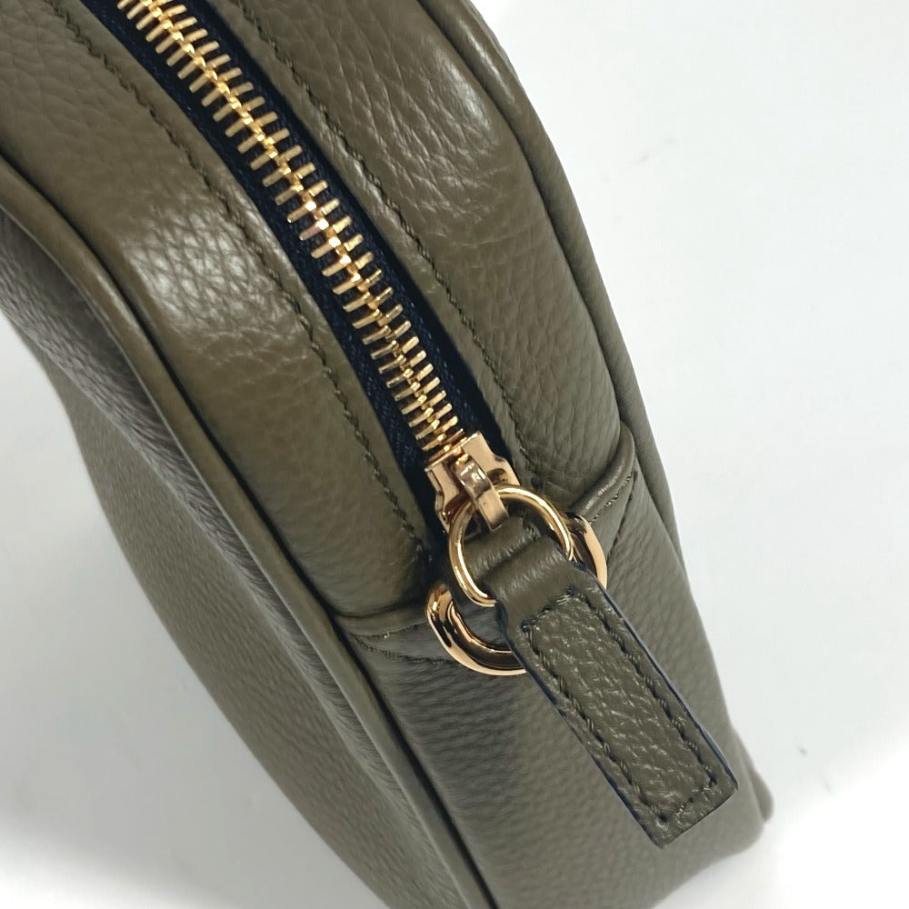 VERSACE メデューサ ロゴ 斜め掛け ポシェット カバン ショルダーバッグ レザー ユニセックス ブラウン系 - brandshop-reference