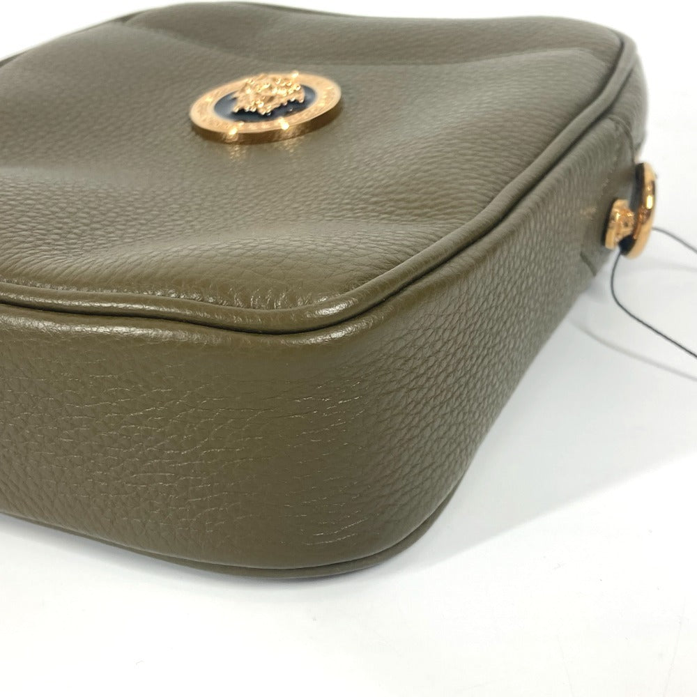 VERSACE メデューサ ロゴ 斜め掛け ポシェット カバン ショルダーバッグ レザー ユニセックス ブラウン系 - brandshop-reference
