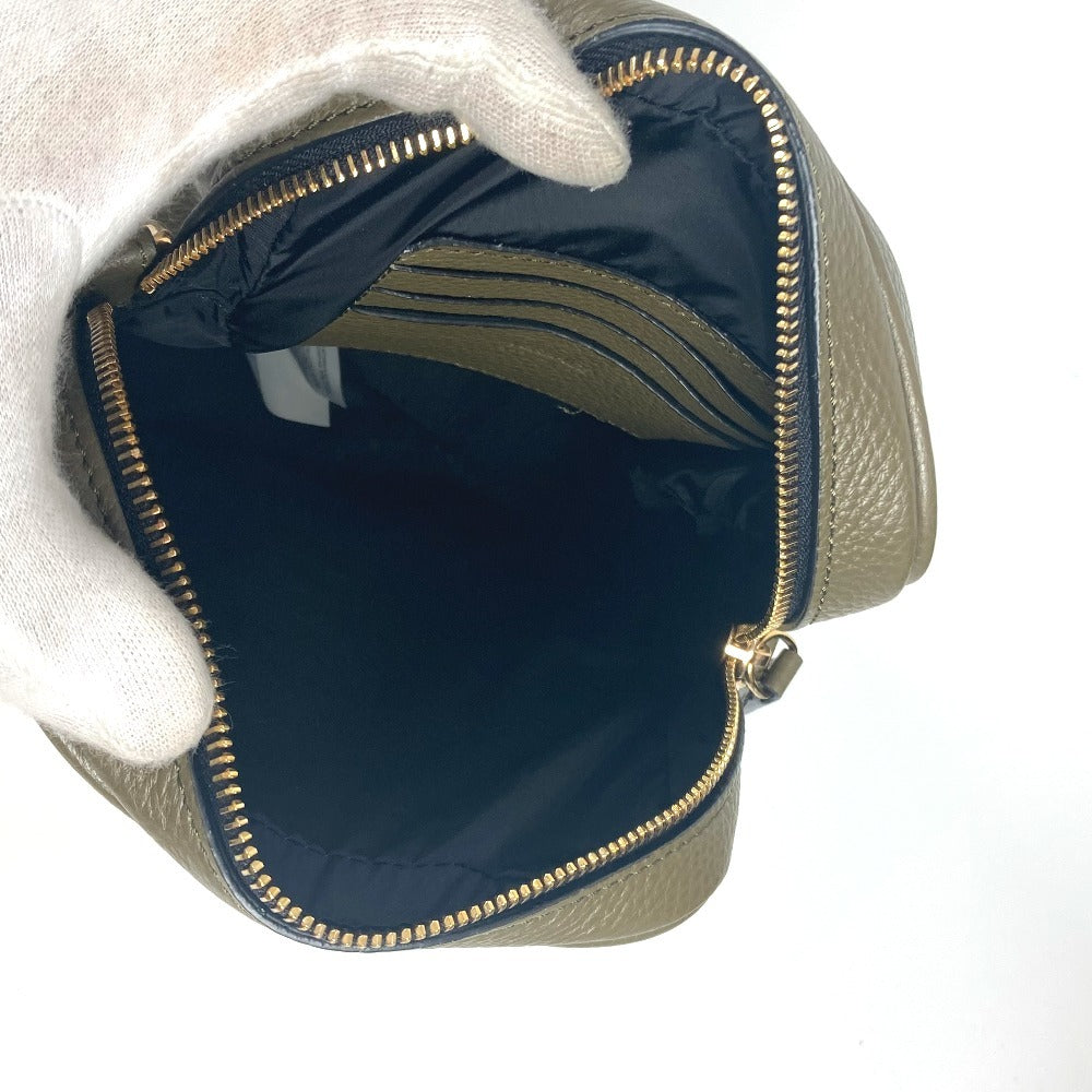 VERSACE メデューサ ロゴ 斜め掛け ポシェット カバン ショルダーバッグ レザー ユニセックス ブラウン系 - brandshop-reference