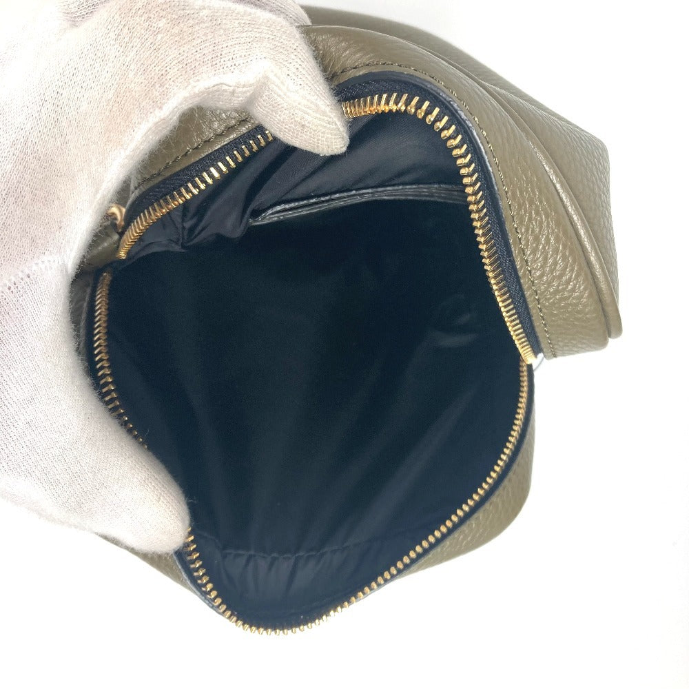 VERSACE メデューサ ロゴ 斜め掛け ポシェット カバン ショルダーバッグ レザー ユニセックス ブラウン系 - brandshop-reference