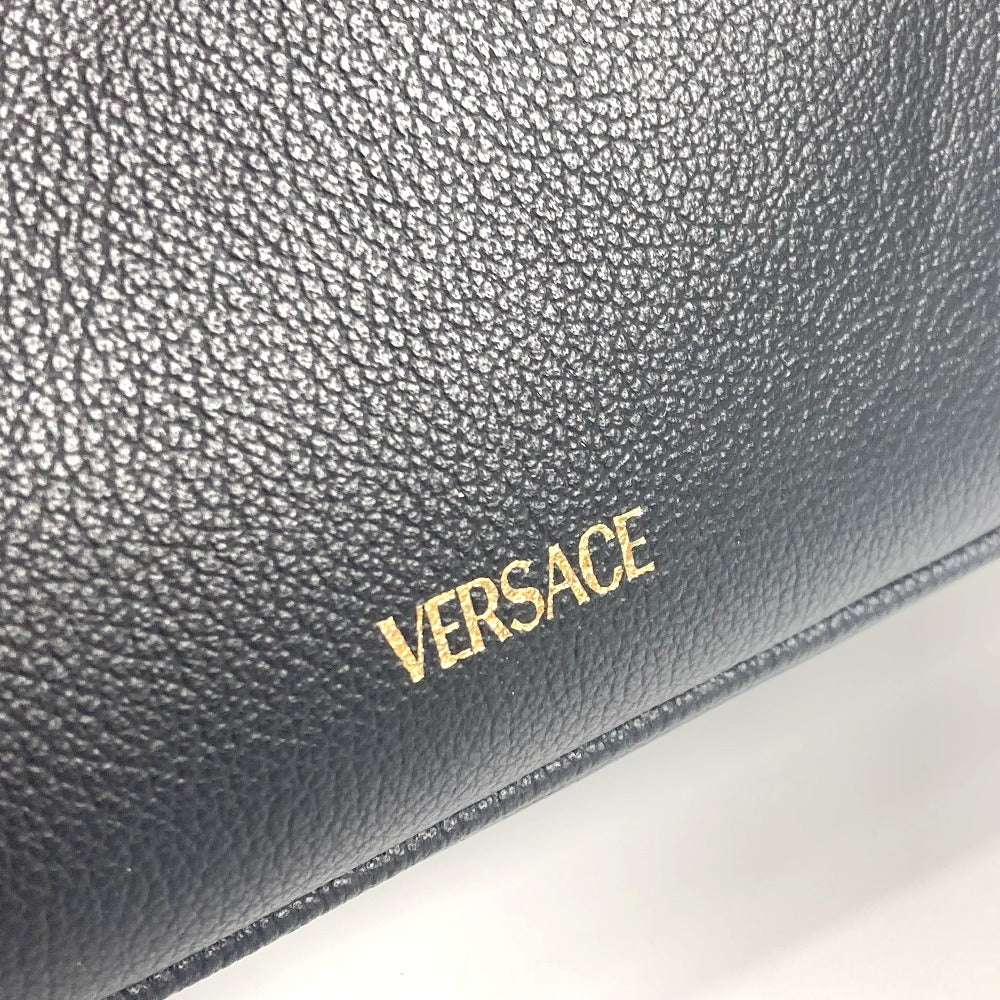VERSACE メデューサ ロゴ 肩掛け カバン ショルダーバッグ レザー レディース ブラック - brandshop-reference