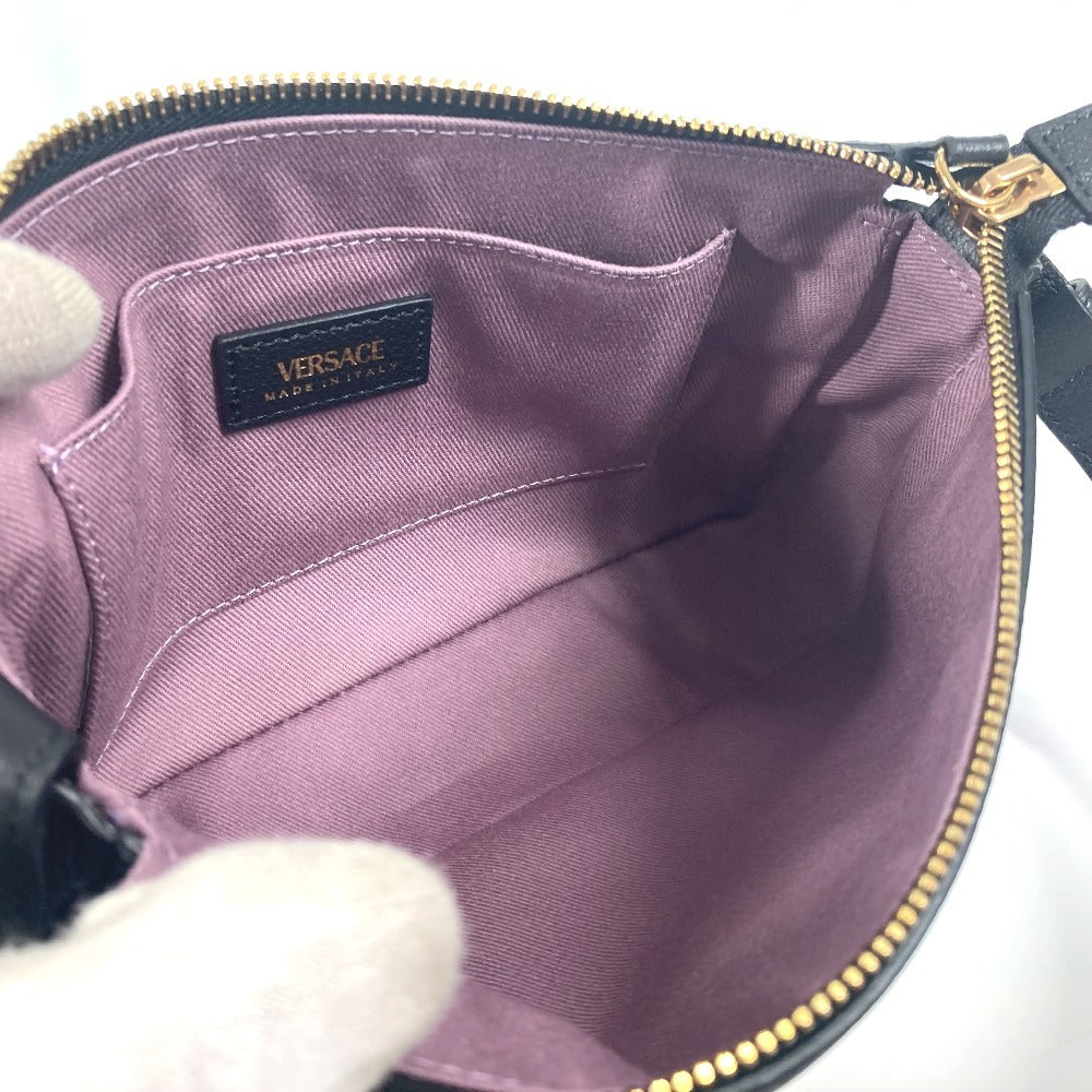 VERSACE メデューサ ロゴ 肩掛け カバン ショルダーバッグ レザー レディース ブラック - brandshop-reference