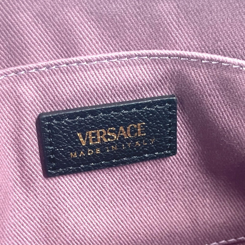 VERSACE メデューサ ロゴ 肩掛け カバン ショルダーバッグ レザー レディース ブラック - brandshop-reference