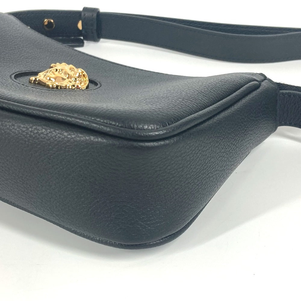 VERSACE メデューサ ロゴ 肩掛け カバン ショルダーバッグ レザー レディース ブラック - brandshop-reference