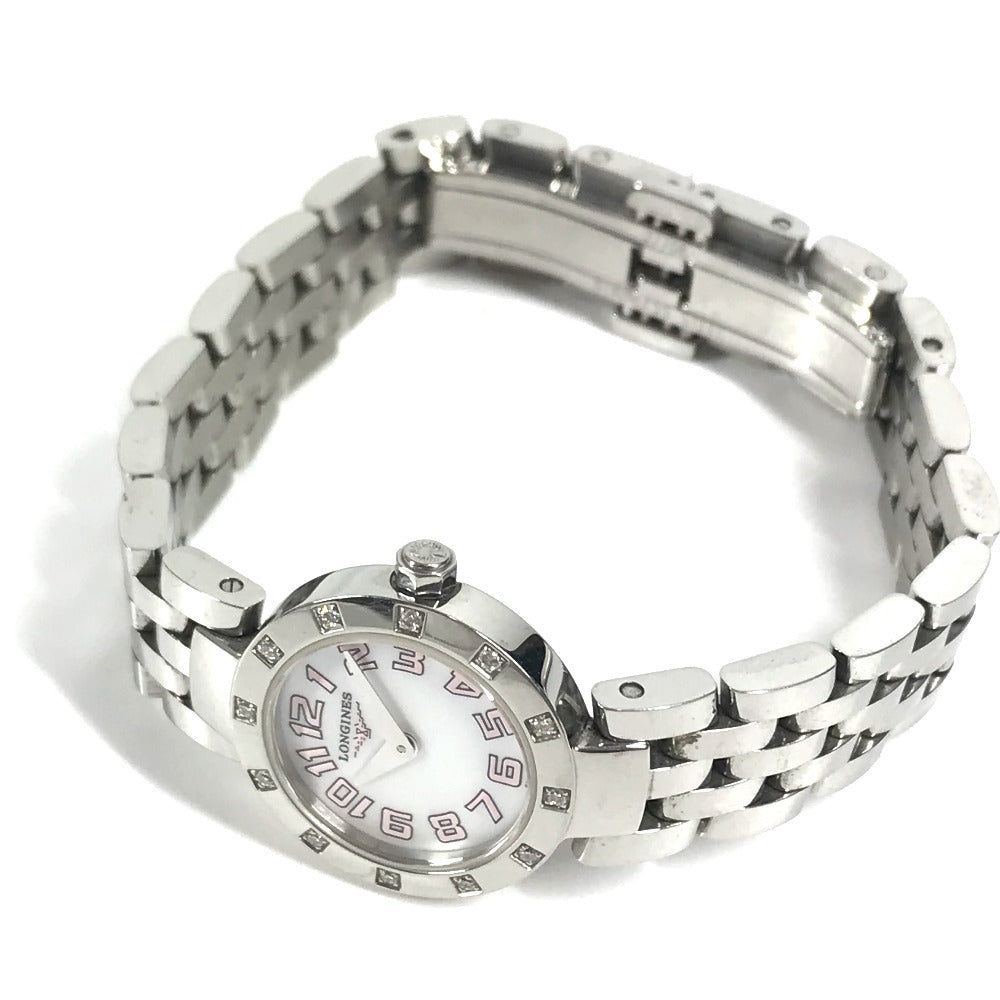 론진 L5.174.0 Dolce Vita 다이아몬드 Bezel 12P 다이아몬드 여성용 시계 시계 SS 여성용 은