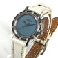 Hermes CL4.230 Clipper Nacre 12p Diamond Ladies Watch Watch Leather Belt Watch Lady Ladies White