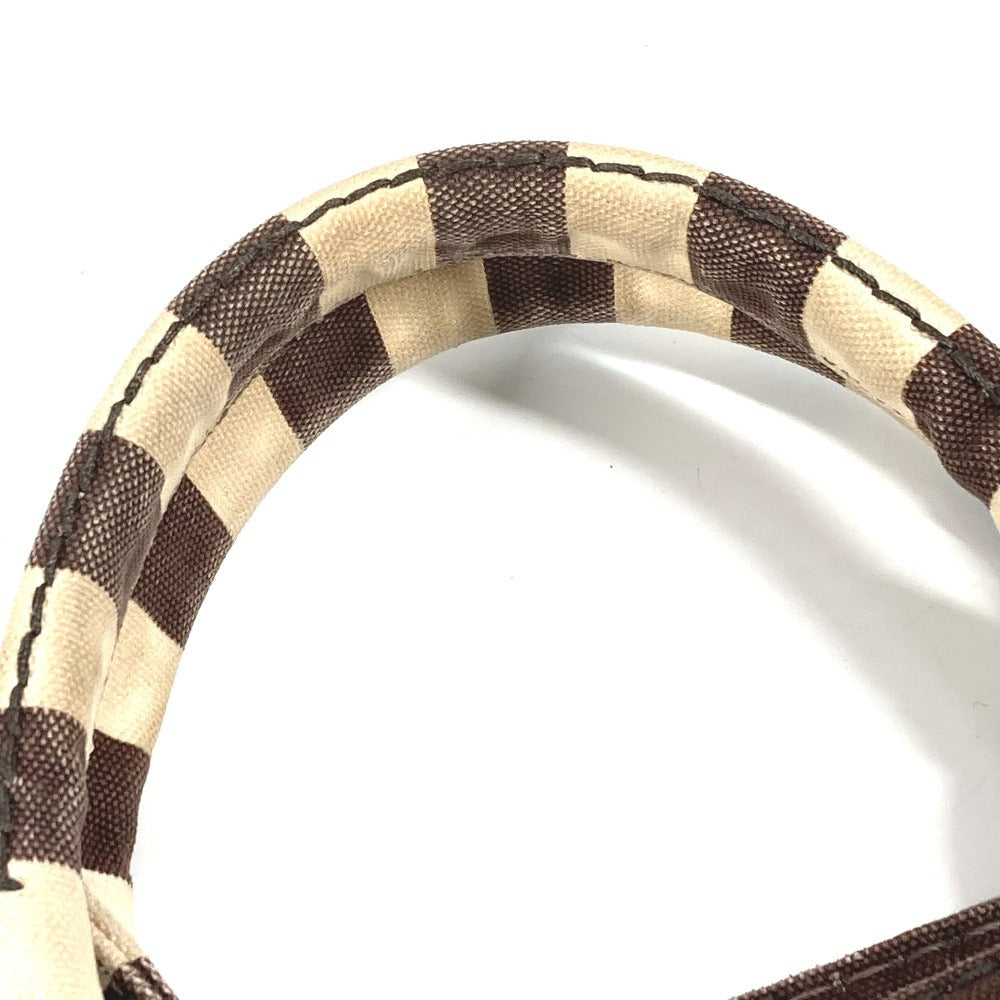 PRADA Kanapa Logo Border Bag Tote Bag Handbag Canvas Women's Brown