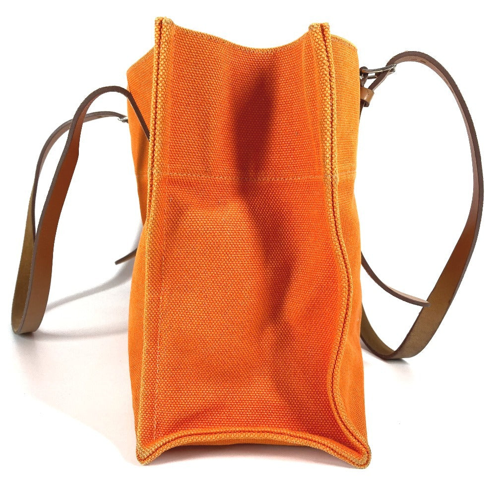 HERMES Etrivière Elan Etrivière Elan Bag Shoulder Tote Bag Shoulder Bag Leather/Canvas Unisex Orange