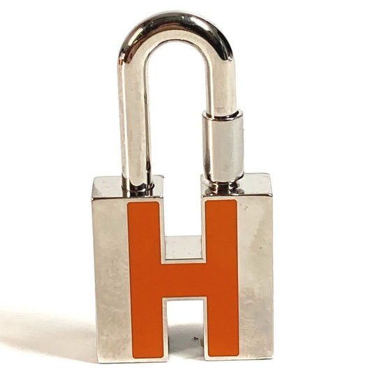 Hermes Cadena Padlock Charm H Logo Kunci Aksesori Loket Top Metal Women's Silver