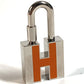 Hermes Cadena Padlock Charm H Logo Kunci Aksesori Loket Top Metal Women's Silver
