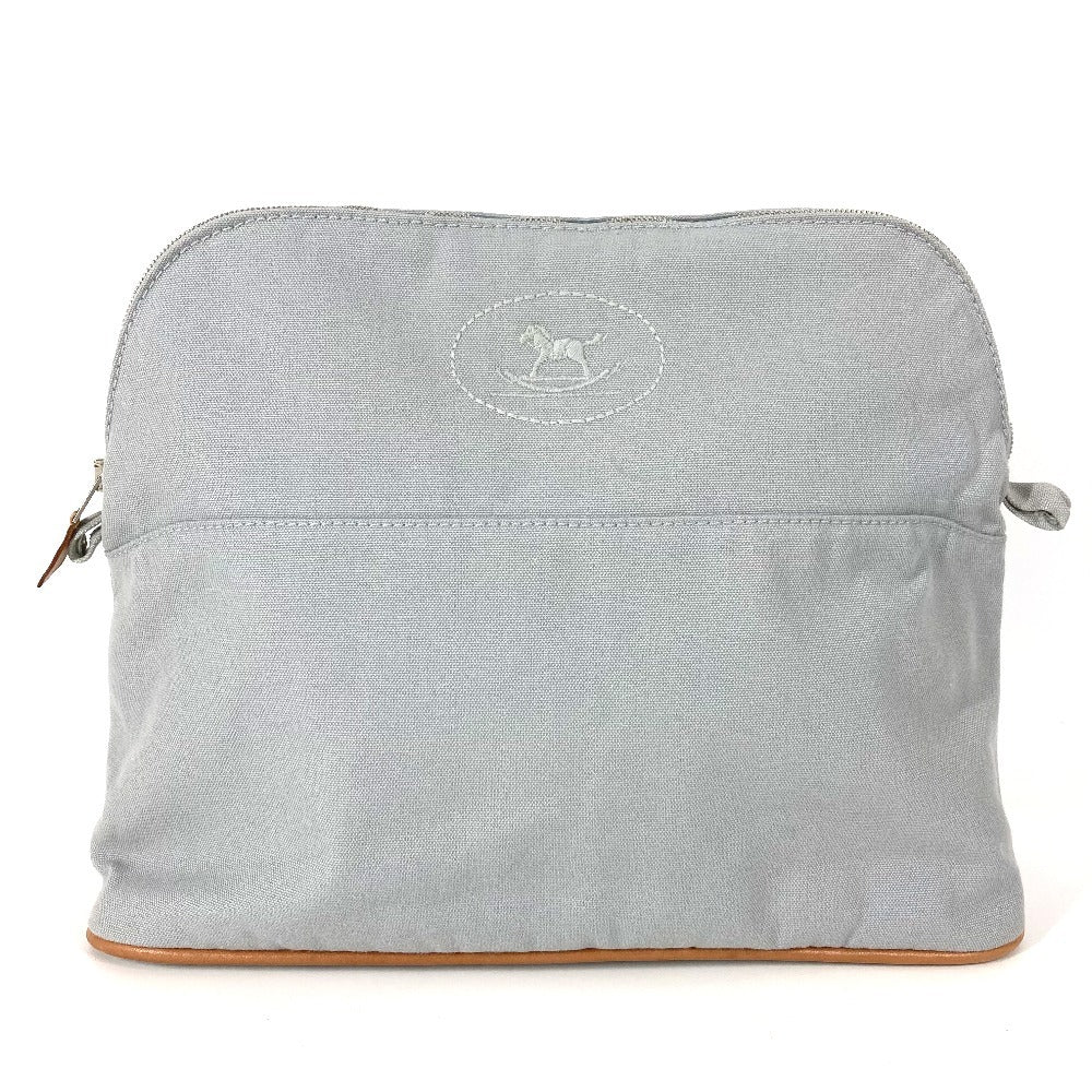 HERMES ベビー BABY おむつポーチ ポーチ GM ポーチGM メイクポーチ ポーチ トラベルポーチ 旅行ポーチ 化粧ポーチ レザー/キャンバス レディース グレー